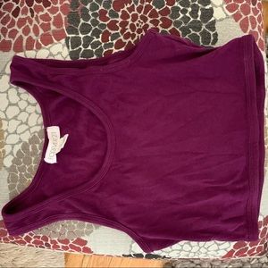 Plum purple crop tank top